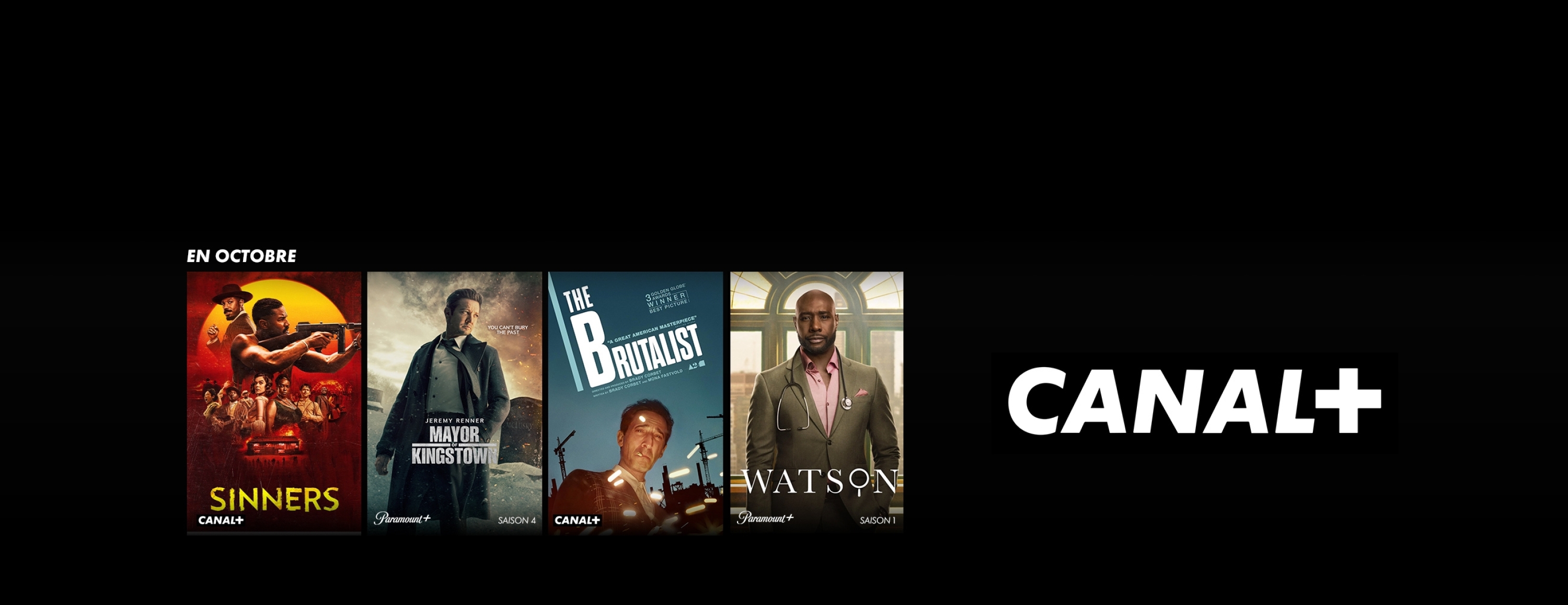 Sinners, Mayor of Kingstown, The Brutalist et Watson S1 disponibles en octobre sur CANAL+.